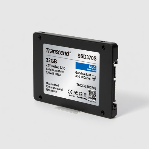 Transcend 32GB SSD370S 2.5" SATA3 SSD, Solid State Drive, Guaranteed Endurance and Reliability, Dram Cache, MLC - TS32GSSD370S