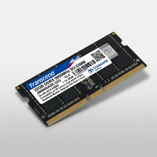 Transcend 32GB DDR5 5600MHz SO-DIMM Laptop RAM, Compatible w/HP Lenovo Dell ASUS Acer Computer Memory, On-die ECC Notebook Module Upgrade, 2Rx8, 1.1V PC5-44800 CL46, Unbuffered 262-Pin - JM5600ASE-32G