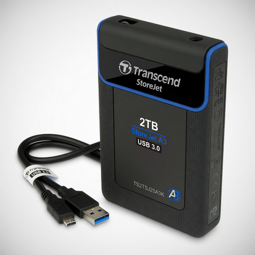 Transcend 2TB StoreJet A3 USB 3.0 Hard Drive (TS2TSJ25A3K)