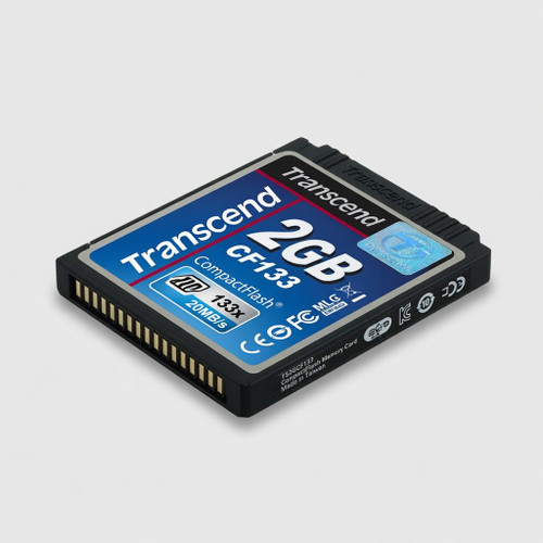 Transcend 2GB CF133, CompactFlash Memory Card, CF Card, SLR Camera Card for Photographer, Videographer, Enthusiat, MLC - TS2GCF133