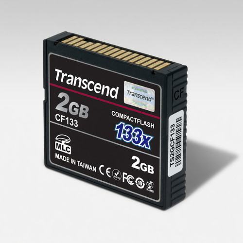 Transcend 2GB CF133, CompactFlash Memory Card, CF Card, SLR Camera Card for Photographer, Videographer, Enthusiat, MLC - TS2GCF133