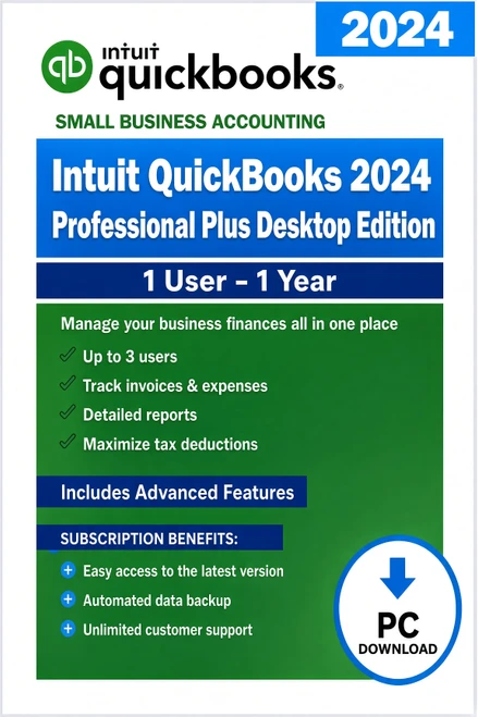 Intuit QuickBooks 2024 Professional Plus Desktop Edition for Windows - Download