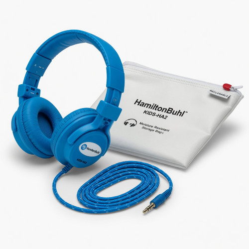 HamiltonBuhl KIDS-HA2 Kids On-Ear Blue Stereo Headphones