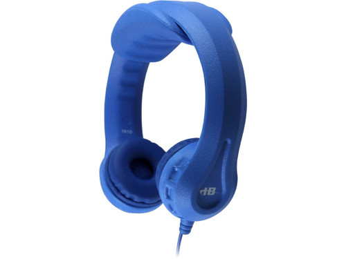 HamiltonBuhl Flex‑Phones Kids Foam Headphones - Safe BPA‑Free Design for Classroom Use - Blue