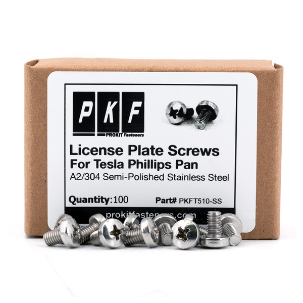 Stainless Steel License Plate Screws For Tesla