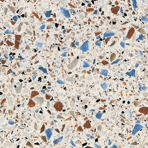 Bottle Glass Quartz, 2" x 2", Everform® Solid Surface, Solid Surfacing