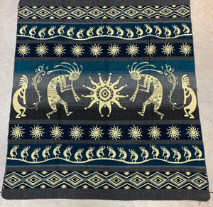 Blanket Kokopelli - Dark Blue