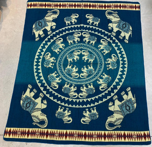 Blanket Elephants  - Dark Blue