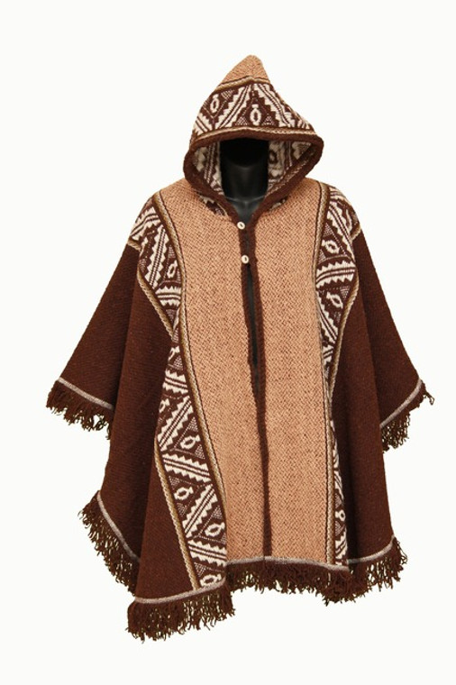 Poncho Women Brown