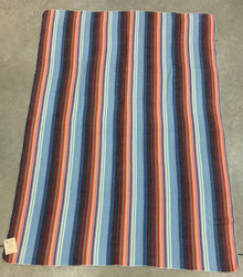 Blanket Thin Strips - Blue/Beige