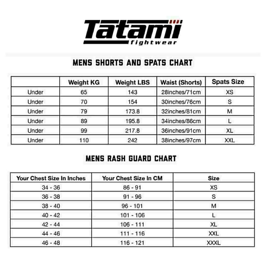 Size Guide – Tatami Fightwear USA