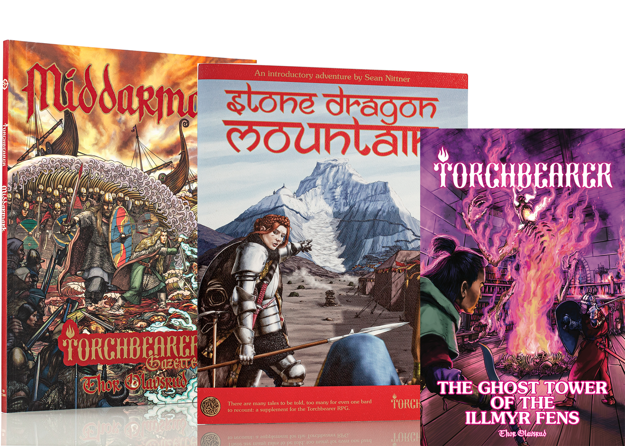 Torchbearer Adventures & Setting 3 Book Bundle