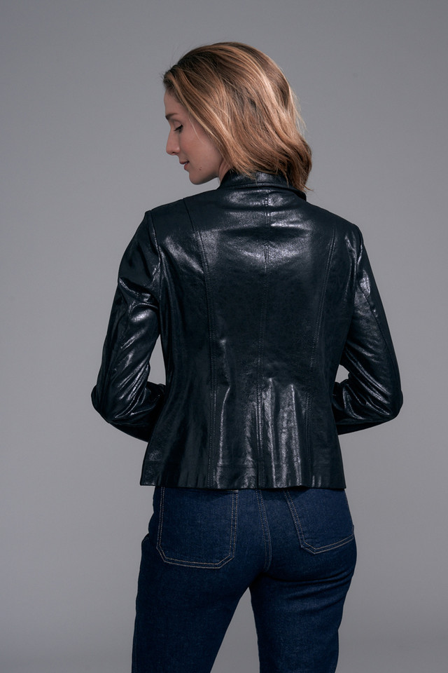Black Patent Distressed
