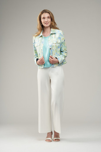 Printed Harper Vegan Leather Jacket