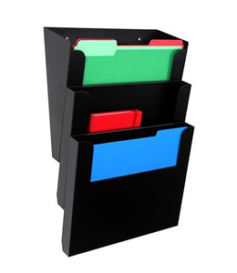 Huron Wall Door Mail Pocket Sorter, Black Steel Huron Wall Door Mail Pocket Sorter, Black Steel