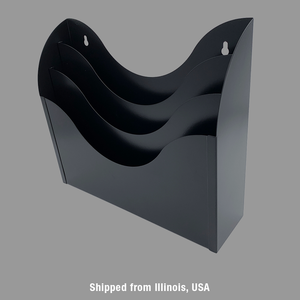 Huron Wall Door Mail Sorter 3 Tier, Black Steel Huron Wall Door Mail Sorter 3 Tier, Black Steel