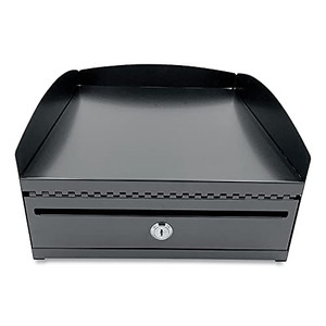 Huron Locking Desktop Inbox, Black Steel Huron Locking Desktop Inbox, Black Steel