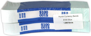 Huron Currency Band $100 Blue (1000 pcs) Huron Currency Band $100 Blue (1000 pcs)