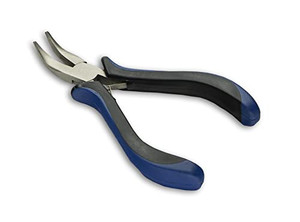 Huron Precision Pliers, Springloaded, Bent Nose, 4.75 In Huron Precision Pliers, Springloaded, Bent Nose, 4.75 In