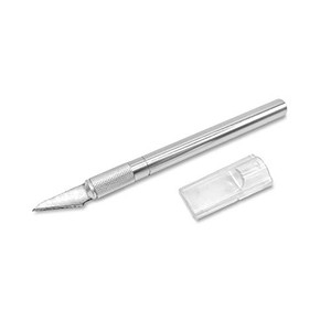 Huron Medium Duty Textured Handle Precision Hobby Knife w/Cap, #2 Blade (1/4/10/25/100) Huron Medium Duty Textured Handle Precision Hobby Knife w/Cap, #2 Blade (1/4/10/25/100)