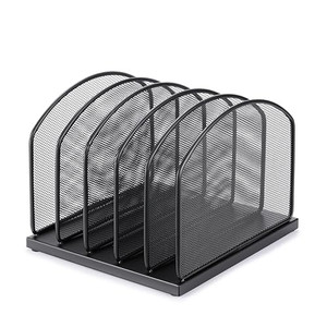 Huron Organizer Vertical 5 Slot, Black Metal Mesh Huron Organizer Vertical 5 Slot, Black Metal Mesh