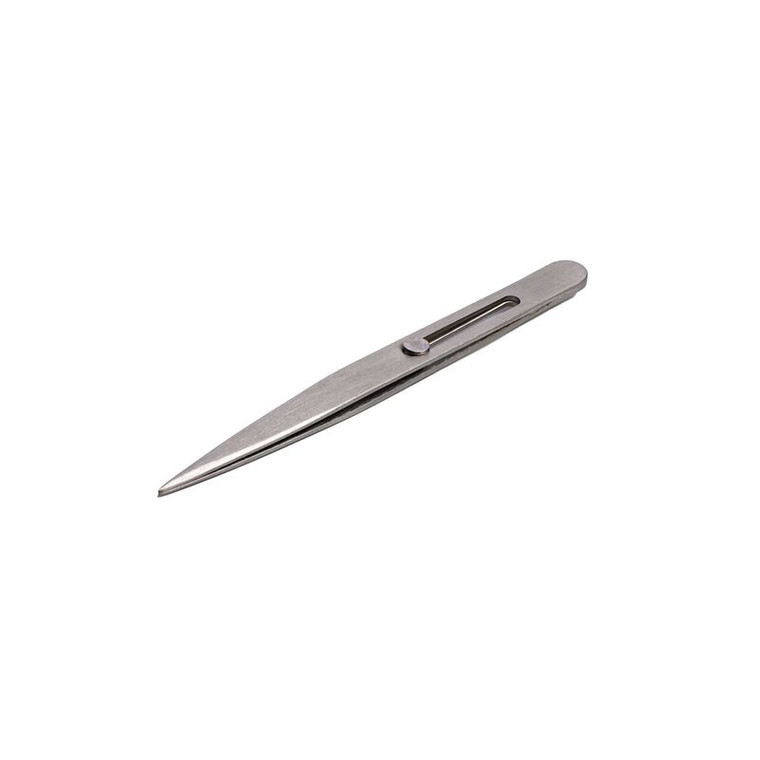 Huron Precision Tweezers, Pointed Slide Lock, 4.75 in