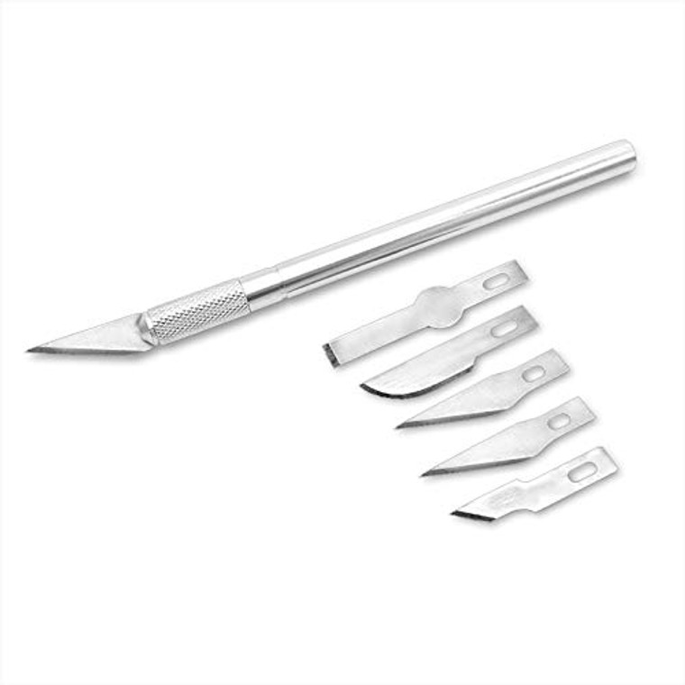 SMB Precision Aluminu Hobby Knife w/2x #11, 10, 16, 17 Blades (1/4/10/25/100)