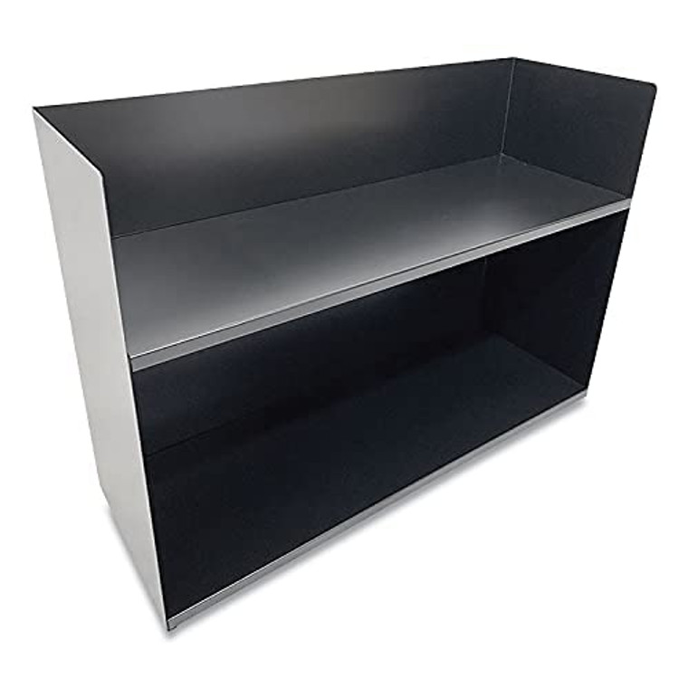 Huron Book Rack 2 Tier, Black Metal