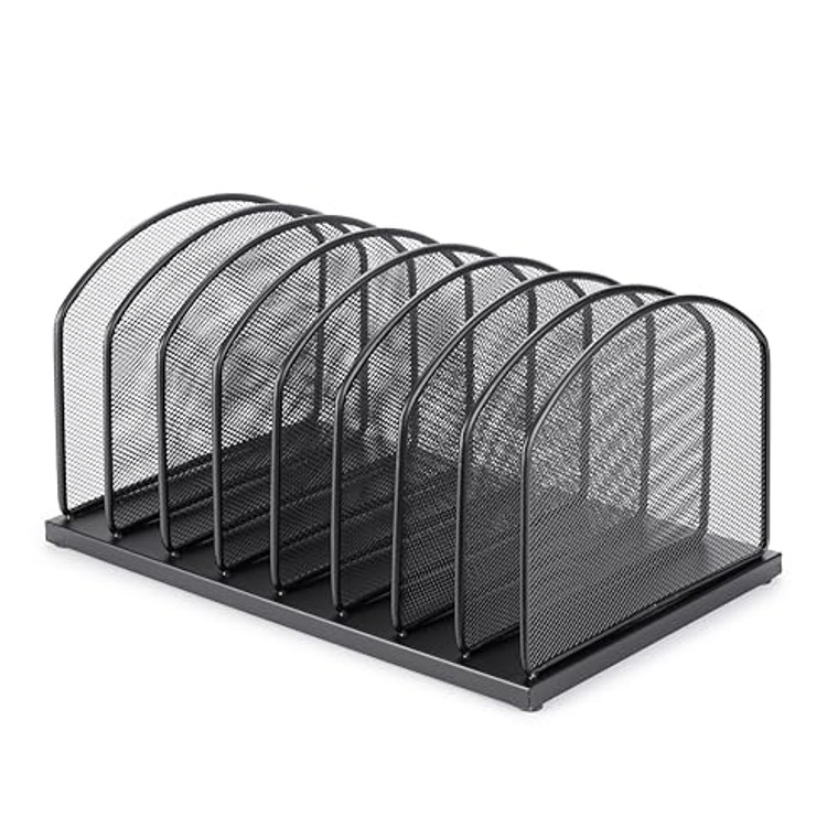 Huron Organizer Vertical 8 Slot, Black Metal Mesh