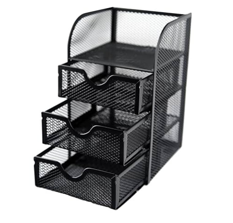 Huron Desktop Mini 3-Drawer Supplies Organizer