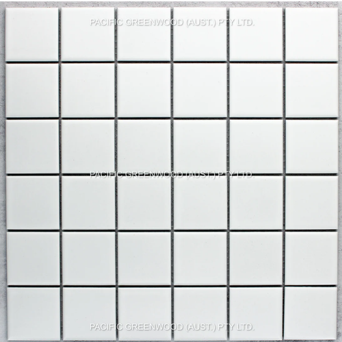 Matte white 48 x 48mm porcelain tiles