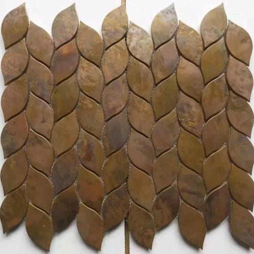 copper leaf mosaic tiles