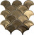 Metallic bronze fish scale porcelain tiles