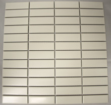 Matte white rectangle porcelain mosaic tiles