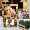 Names & Hearts Personalized Wood Picture Frame - Valentine's Day Gift - 3 Sizes