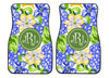 Blue Hydrangea Preppy Personalized Front Car Mats (Set of 2)