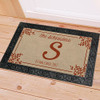 Personalized Monogram Family Name Doormat Door Floor Mat - 4 Color Options - Spice