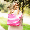 Stripe Collection Hot Pink Tote 