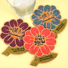 Personalized Spring Flower Personalized Wedding Cork Coasters