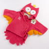 Pink Owl Hooded Terrycloth Baby Robe 