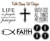 Set of 6 Mix & Match Faith Christian Stamp Designs