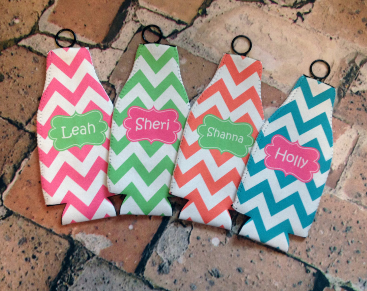 Neoprene Zipper Bottle Koozie, Personalized Drinkware