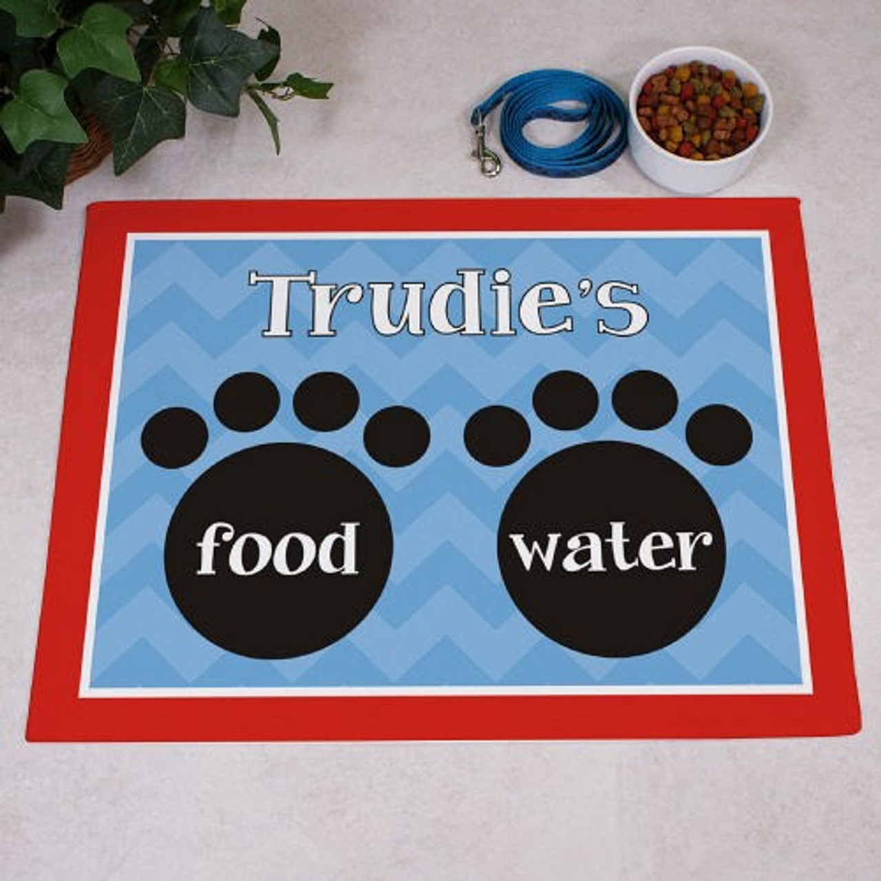 Dog Food Mat, Personalized