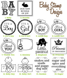 Baby Mix and Match Stamp Designs - Choose SIX of our designs