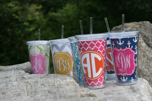 Personalized Acrylic Tumbler & Straw