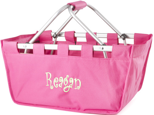 Hot Pink Collapsible Market Tote