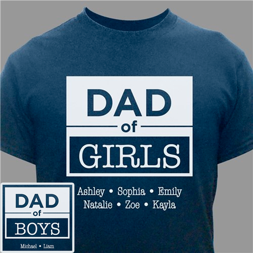 Dad of Boys / Dad of Girls Personalized T-Shirt