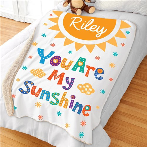 You Are My Sunshine Personalized Sherpa Blanket