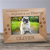 Engraved "Forever in our Hearts" Pet Memorial Wooden Picture Frame