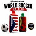LOST MARY MT35000 World Cup Edition 5% Nicotine Disposable Vape delivers up to 35,000 puffs with an 18mL e-liquid capacity, rechargeable battery, and smooth, long-lasting flavor. Featuring exclusive World Cup-inspired designs, advanced performance modes, and premium taste for an exceptional vaping experience.